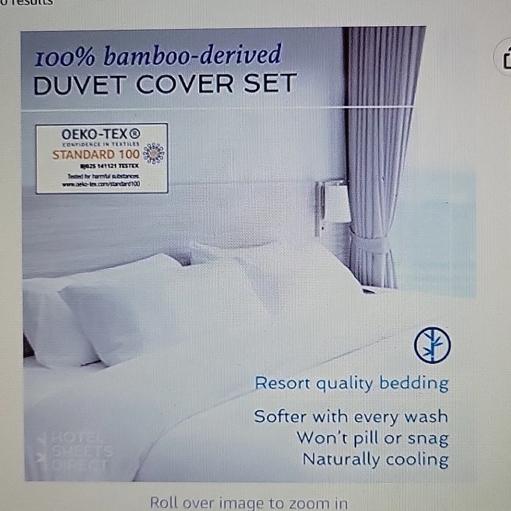 HOTEL SHEETS DIRECT King Gray 100% Bamboo Duvet Cover Set 3 Piece Zip CLose New…